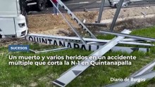Un muerto y varios heridos en Burgos en un accidente múltiple que corta la N-1 en Quintanapalla