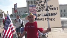 Protests outside the U.S. Supreme Court over Trump's directive to restrict birthright citizenship in the United States