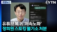 유튜브 복귀한 '저속노화' 정희원, 스토킹 불기소 처분 / YTN