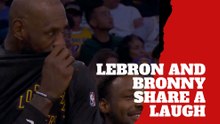 LeBron and Bronny share a courtside moment that fans want to know what was or about