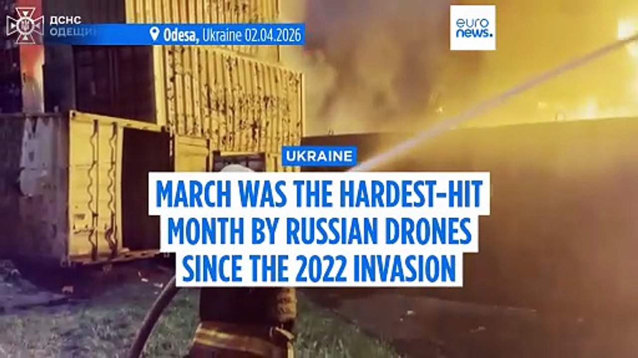 Russia fired record number of drones at Ukraine in March, new air force ...
