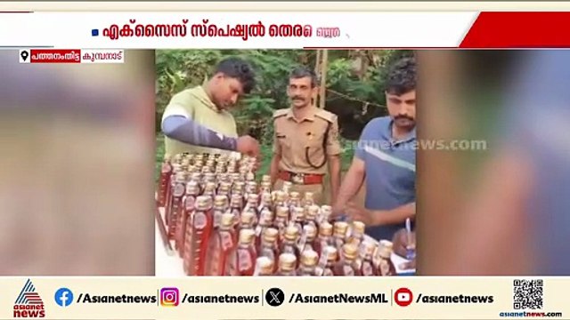 പത്തനംതിട്ടയിൽ വർക്ക്‌ഷോപ്പിൽ നിന്നും 40 ലിറ്റർ വിദേശ മദ്യം പിടികൂടി; നടത്തിപ്പുകാരൻ പിടിയിൽ