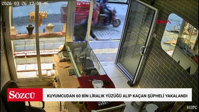 Kuyumcudan 60 bin liralık yüzüğü alıp kaçan şüpheli yakalandı
