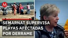 Semarnat supervisa playas de Veracruz afectadas por derrame de crudo