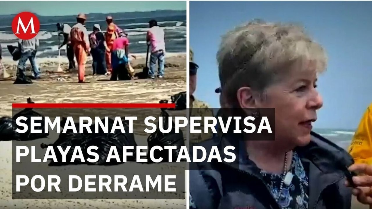 Semarnat supervisa playas de Veracruz afectadas por derrame de crudo