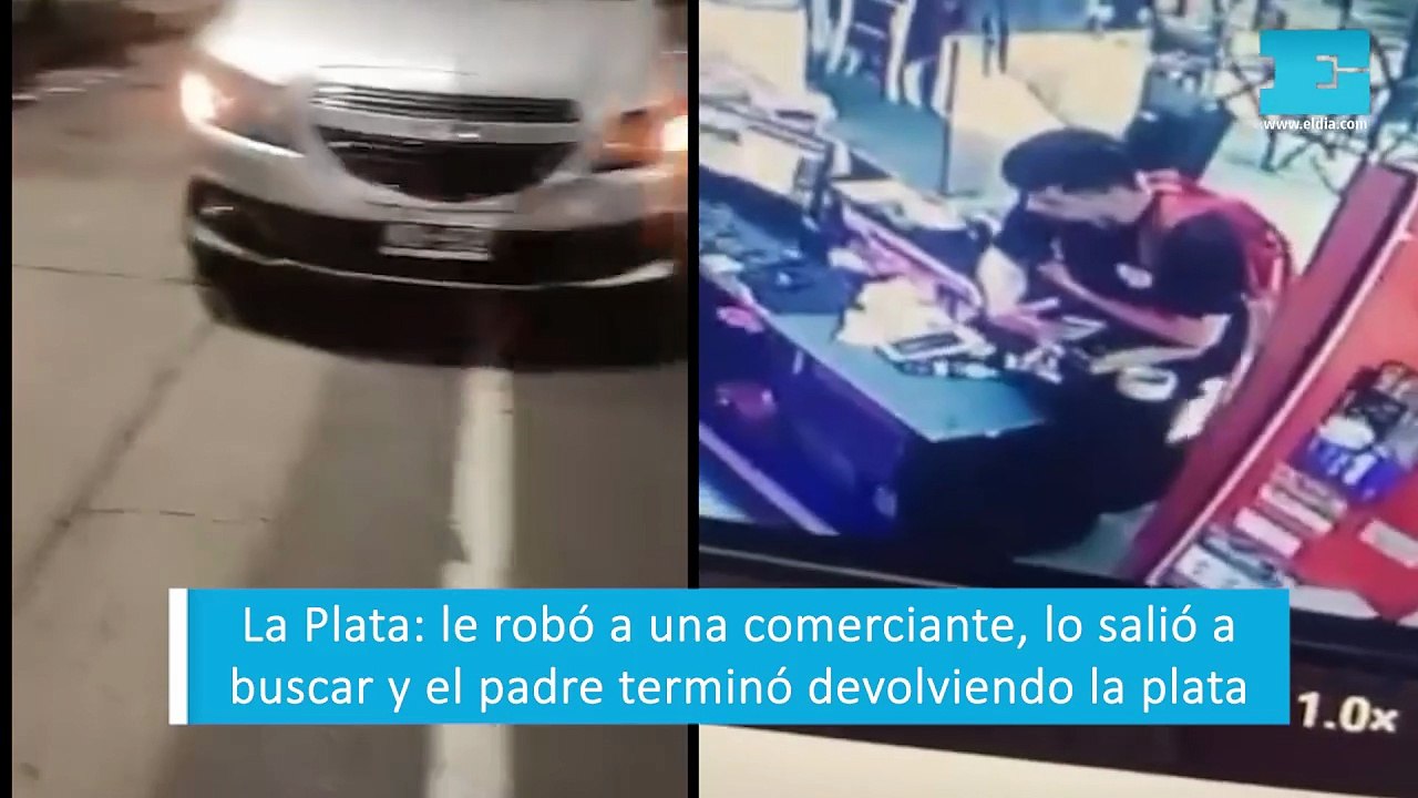 La Plata: le robó a una comerciante, lo salió a buscar y el padre terminó devolviendo la plata