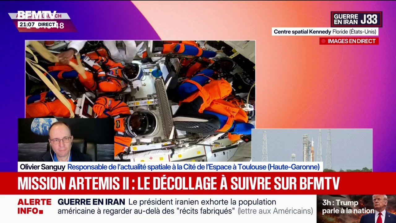 Mission Artemis 2: "La prochaine étape, c'est fermer la capsule puis fermer la coque qu'il y a autour de la capsule", explique Olivier Sanguy, responsable de l’actualité spatiale à la Cité de l’Espace à Toulouse