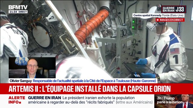 Mission Artemis 2: Là, on a fermé la porte de la capsule et on vérifie son étanchéité , explique Olivier Sanguy, responsable de l’actualité spatiale à la Cité de l’Espace à Toulouse