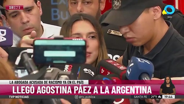 Agostina Páez llegó a Argentina y aseguró ser la enemiga pública de Brasil