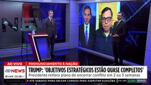 Trump afirma que EUA estão "perto de cumprir" objetivos contra o regime do Irã
