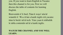 KAAN INGLÉS TI' YUCATEC MAYA( English table of contents) in your native language