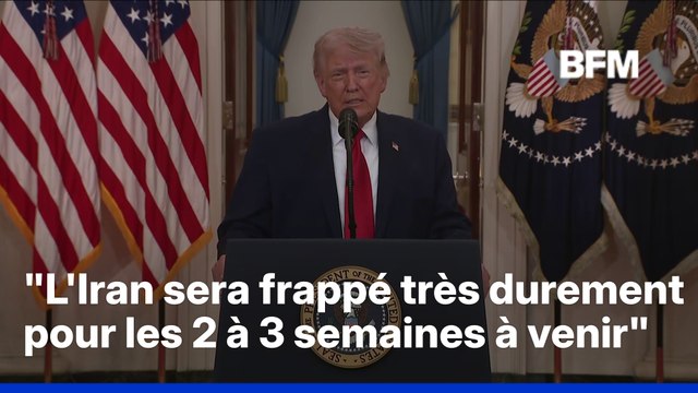 Guerre au Moyen-Orient: L'Iran sera frappé très durement pour les 2 à 3 semaines à venir (Trump)