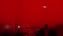 Ege'de kızıl kabus! Afrika'dan gelen çöl tozu adayı kırmızıya boyadı!