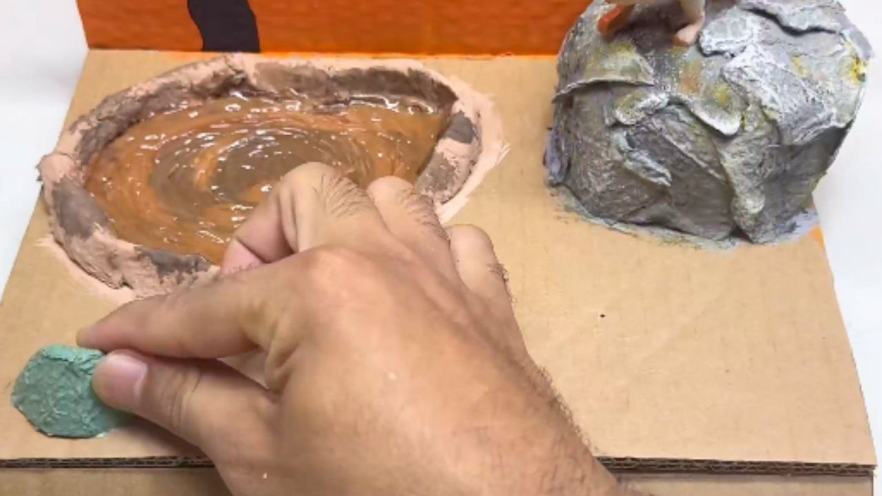 Creator Constructs Savanna-Inspired Craft from Recycled Materials