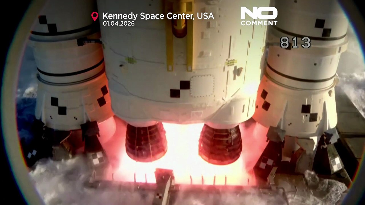 Video: nasa-rakete artemis ii startet zu historischer mondmission