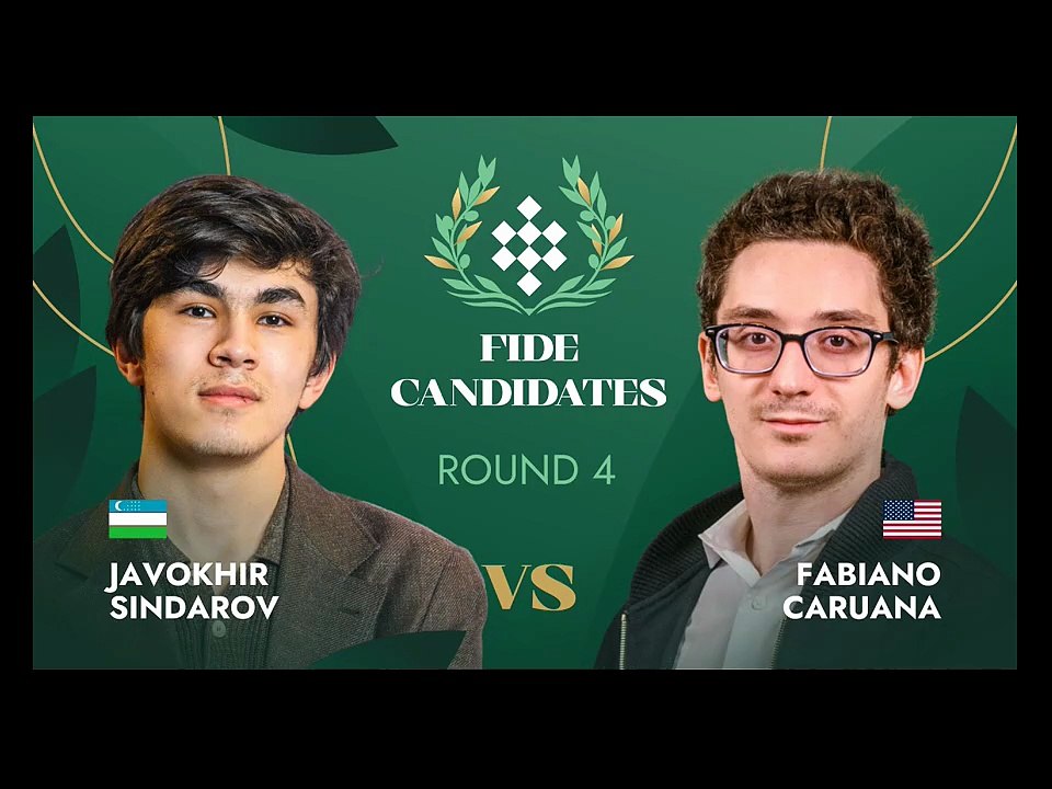 🔥 Sindarov stuns Caruana in Round 4!  Javokhir Sindarov defeats Fabiano Caruana in Round 4 of the FIDE Candidates Tournament 2026.  A powerful and confident performance from Sindarov against one of the strongest players in the world.  #chess #candidates2