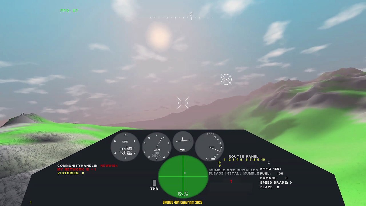 GNUBSD 404 Short N67 Linux Air Combat Part 3 (Linux)