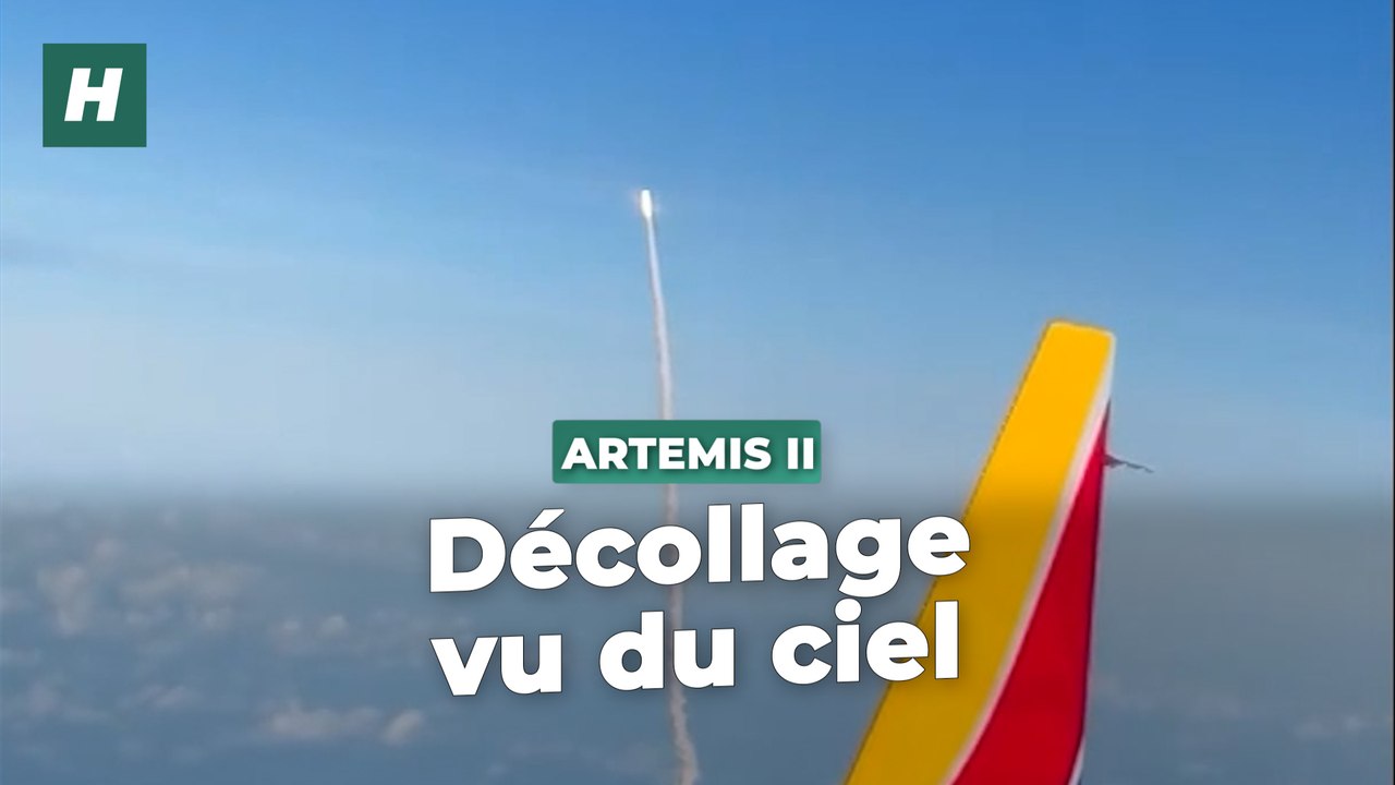 Lors du décollage d’Artemis 2 vers la Lune, ces passagers d’un avion avaient la meilleure vue