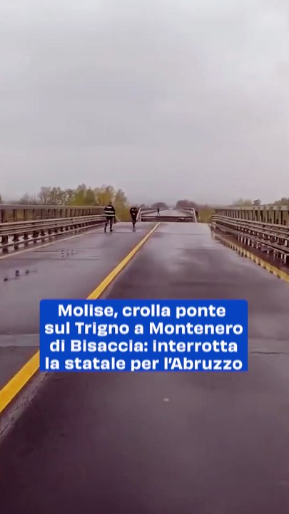 Molise, crolla ponte sul Trigno a Montenero di Bisaccia: interrotta la statale per l'Abruzzo