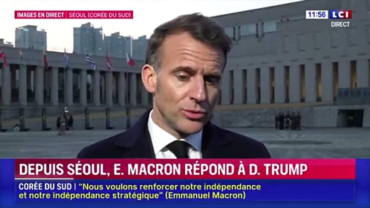 Accusé d'être "maltraité par sa femme" par le président américain Donald Trump, Emmanuel Macron répond : "Les propos ne sont ni élégants ni à la hauteur!"