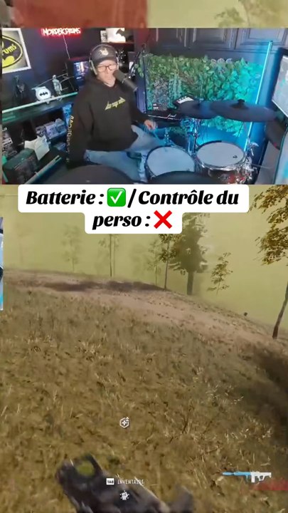 On m’a demandé une petite démo batterie… je pense que le jeu n’était pas prêt 😭🥁🎮 Entre rythme propre et perso complètement en roue libre, ça part vite en chaos 😂