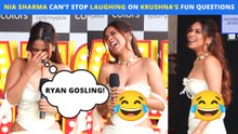 Nia Sharma's Non-Stop Laughter During Fun Exchange With Krushna Abhishek On The Sets Of Laughter Chefs Season 3