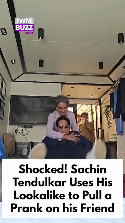 Cricket legend Sachin Tendulkar pulls a prank on his friend asing a confusing lookalike
