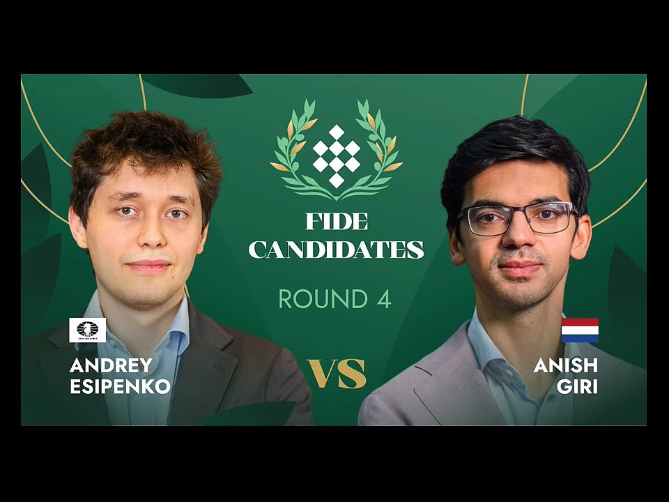 🔥 Giri scores an important win in Round 4!  Anish Giri defeats Andrey Esipenko in Round 4 of the FIDE Candidates Tournament 2026.  A sharp Sicilian battle where Giri’s precise play secured the victory.  #chess #candidates2026 #anishgiri #esipenko #grandm