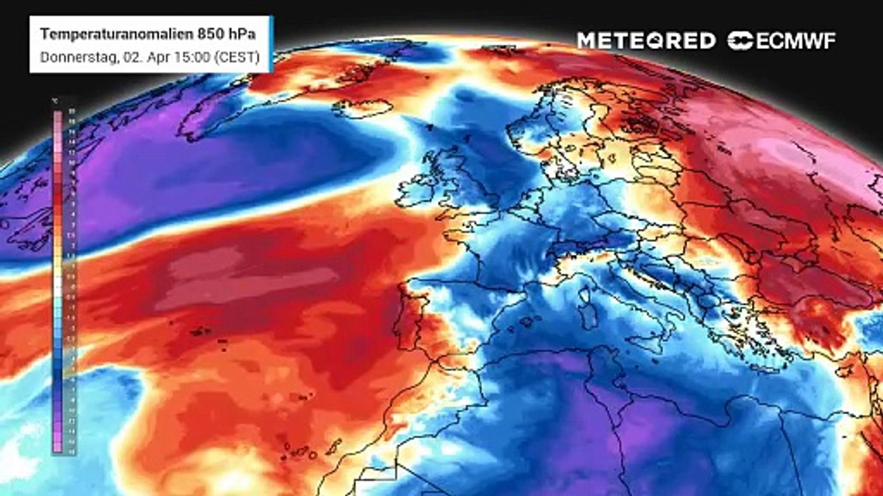 Eine sehr warme Luftmasse schiebt sich pünktlich zu Ostern in Richtung Mitteleuropa und Deutschland!