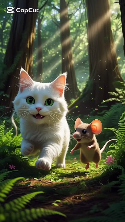 Cat & Mouse Friendship 😻🐭  Unexpected Cute Bond!