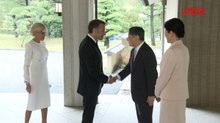 Macron in Giappone, incontro con l’Imperatore Naruhito e l’imperatrice Masako