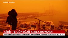 Afrika'dan gelen toz nedeni ile gökyüzü kızıla boyandı