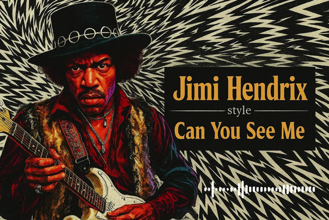 🎸 Jimi Hendrix Style Blues Rock | Can You See Me Psychedelic Guitar & Vocal Vibes