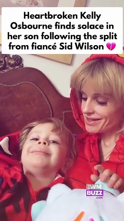Heartbroken Kelly Osbourne finds solace in her son following the split from fiancé Sid Wilson