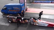 FireForce 5 Jet Car at Santa Pod Raceway - 1/4 Mile 5.07 @ 298mph
