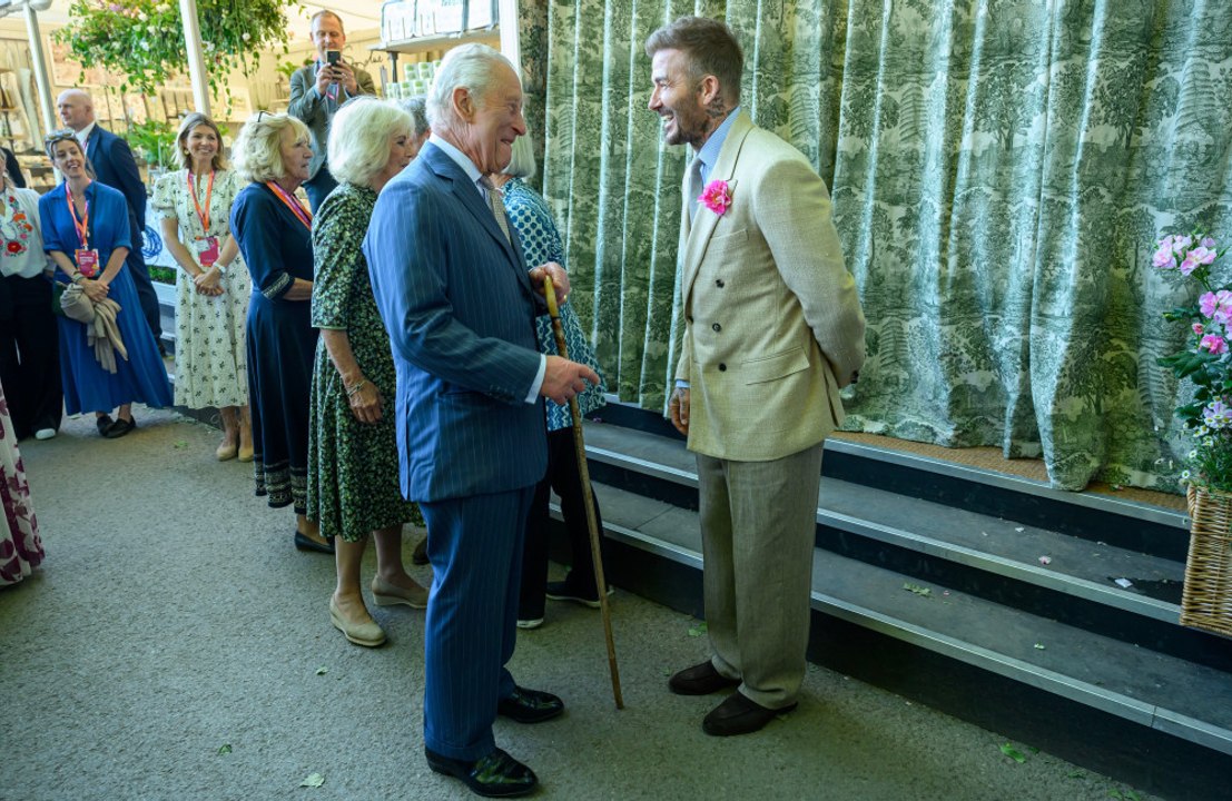 King Charles and Sir David Beckham have joined forces to put the finishing touches to plans for a garden at the upcoming RHS Chelsea Flower Show