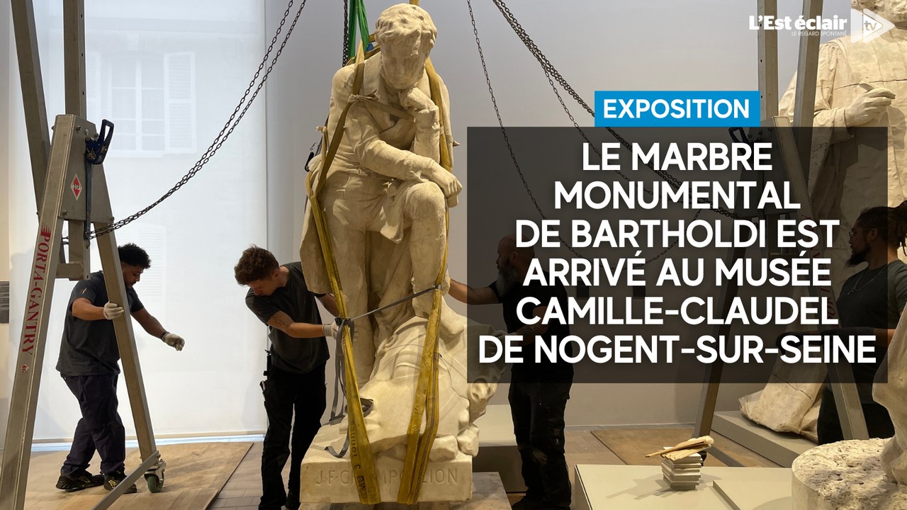 Le marbre monumental de Bartholdi est arrivé au musée Camille-Claudel de Nogent-sur-Seine