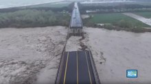 Le immagini dal drone del ponte crollato sul fiume Trigno