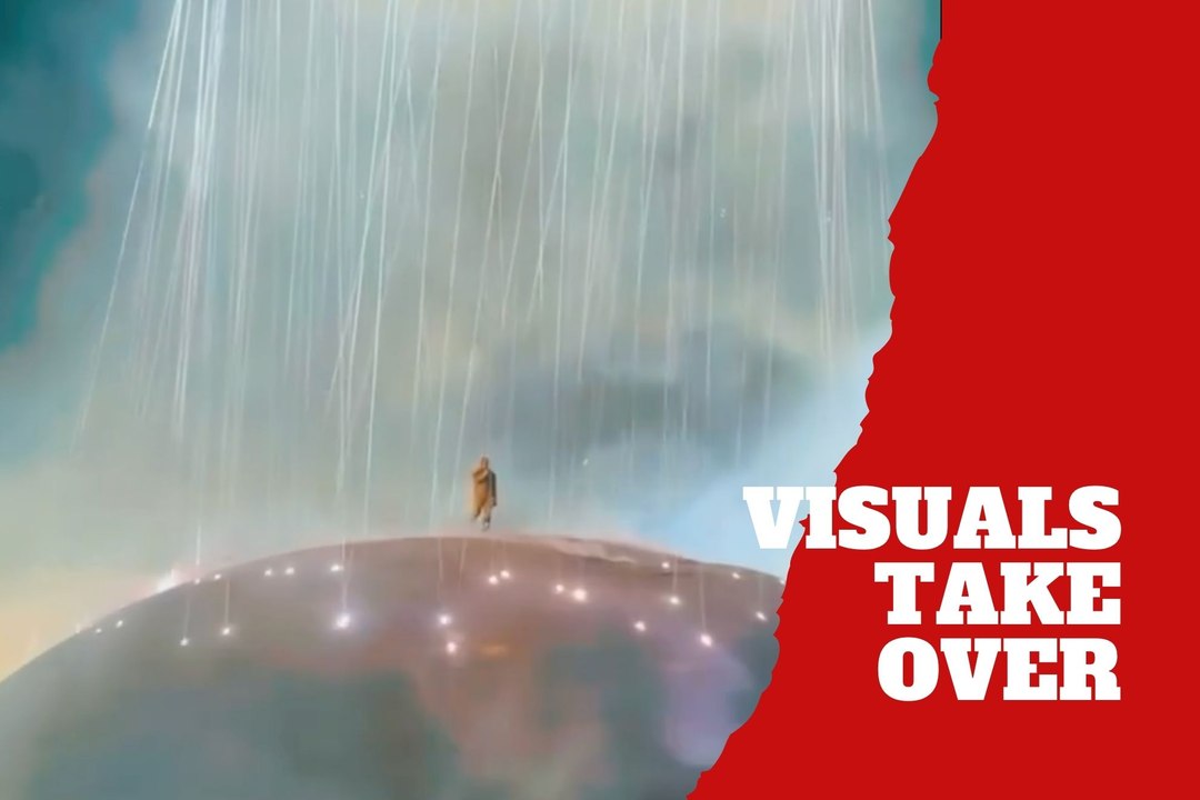 Kanye West impacta con visuales durante su performance de “Jesus Walks”