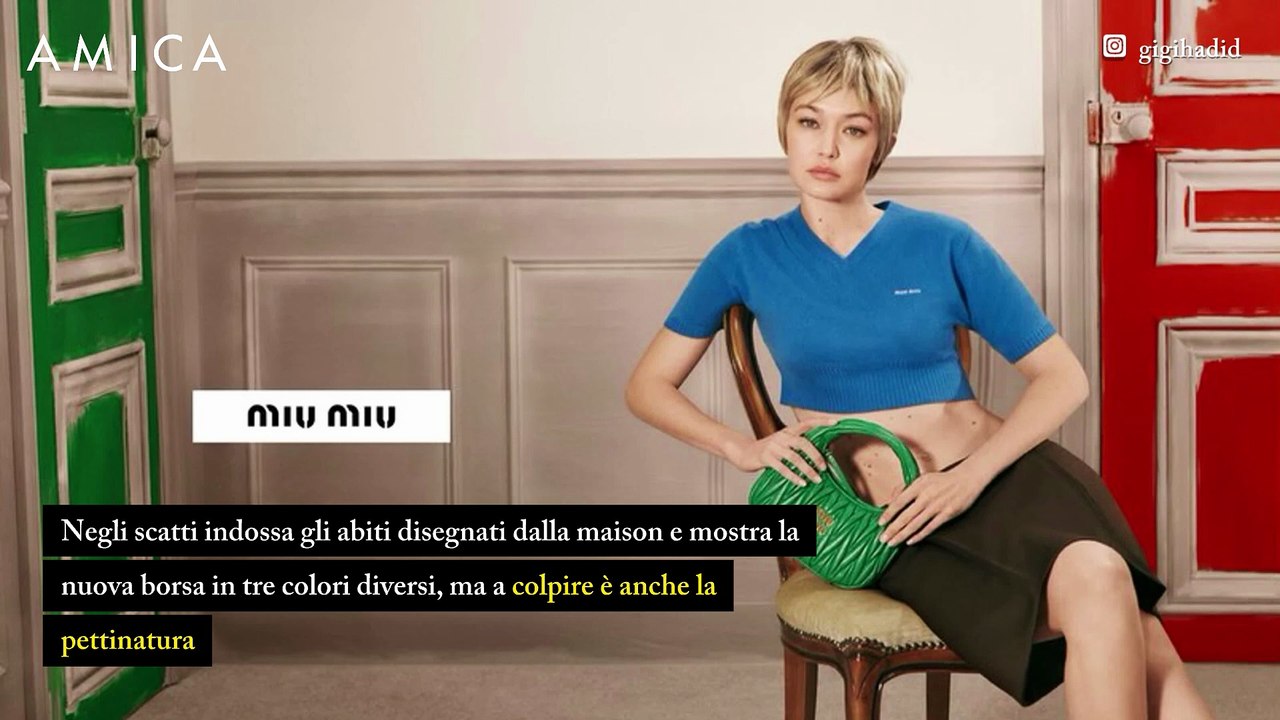 Gigi Hadid come non l’abbiamo mai vista: con il pixie cut firmato Miu Miu