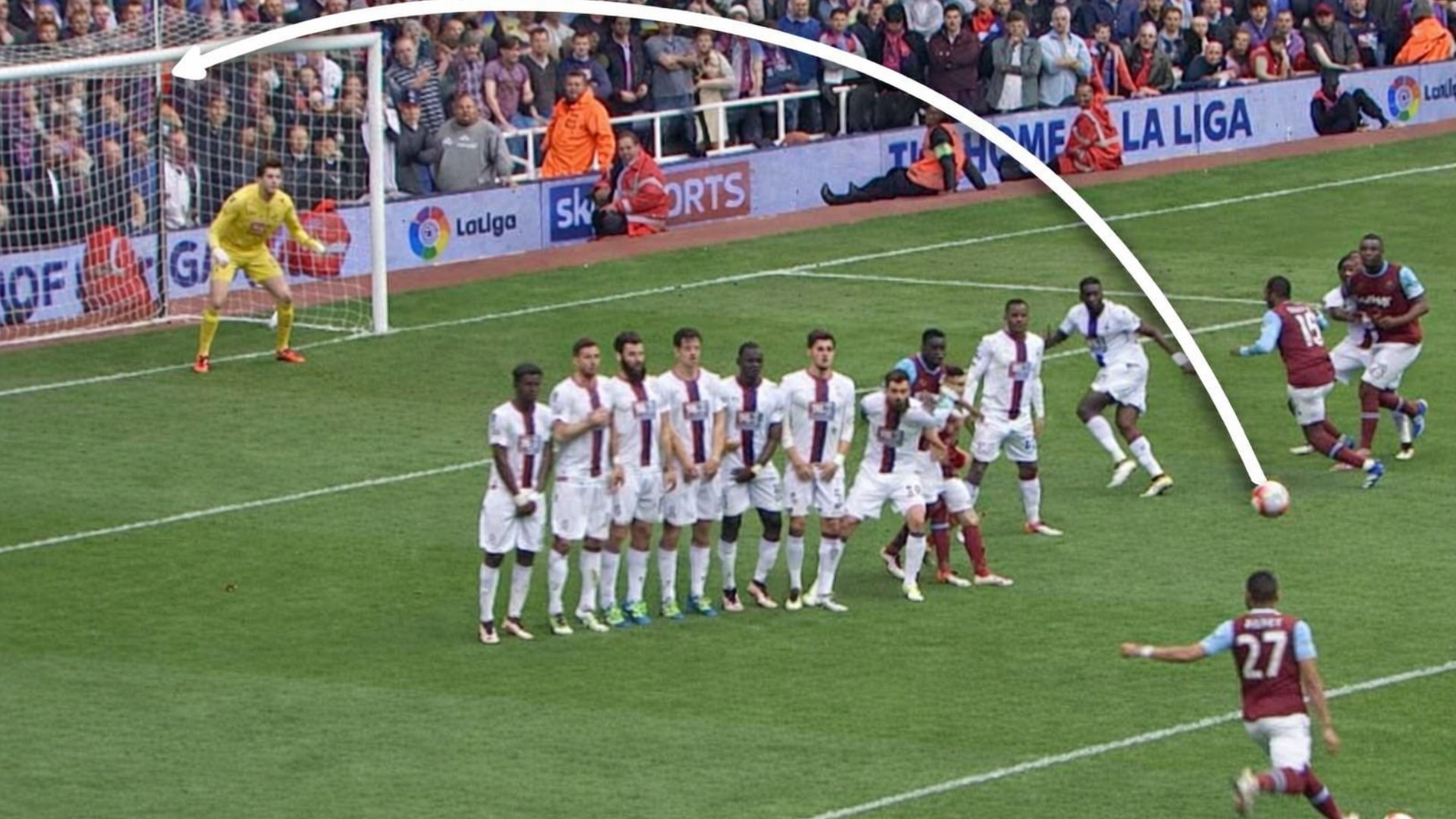 10 años de uno de los goles más virales de la historia: la falta con efecto imposible de Payet