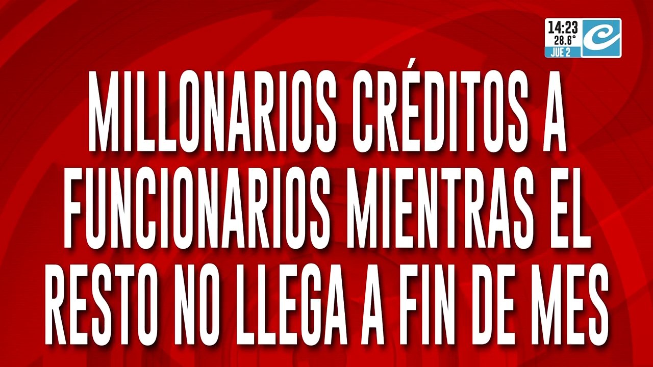 Millonarios créditos a funcionarios mientras el resto no llega a fin de mes