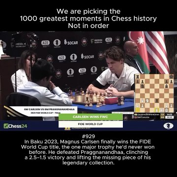 Magnus Carlsen completes his trophy cabinet by winning the FIDE World Cup in 2023.#chessnetx #magnus