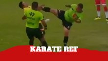 Referee fights back with karate kick after being attacked during Copa Peru match