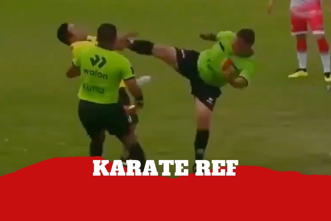 Referee fights back with karate kick after being attacked during Copa Peru match