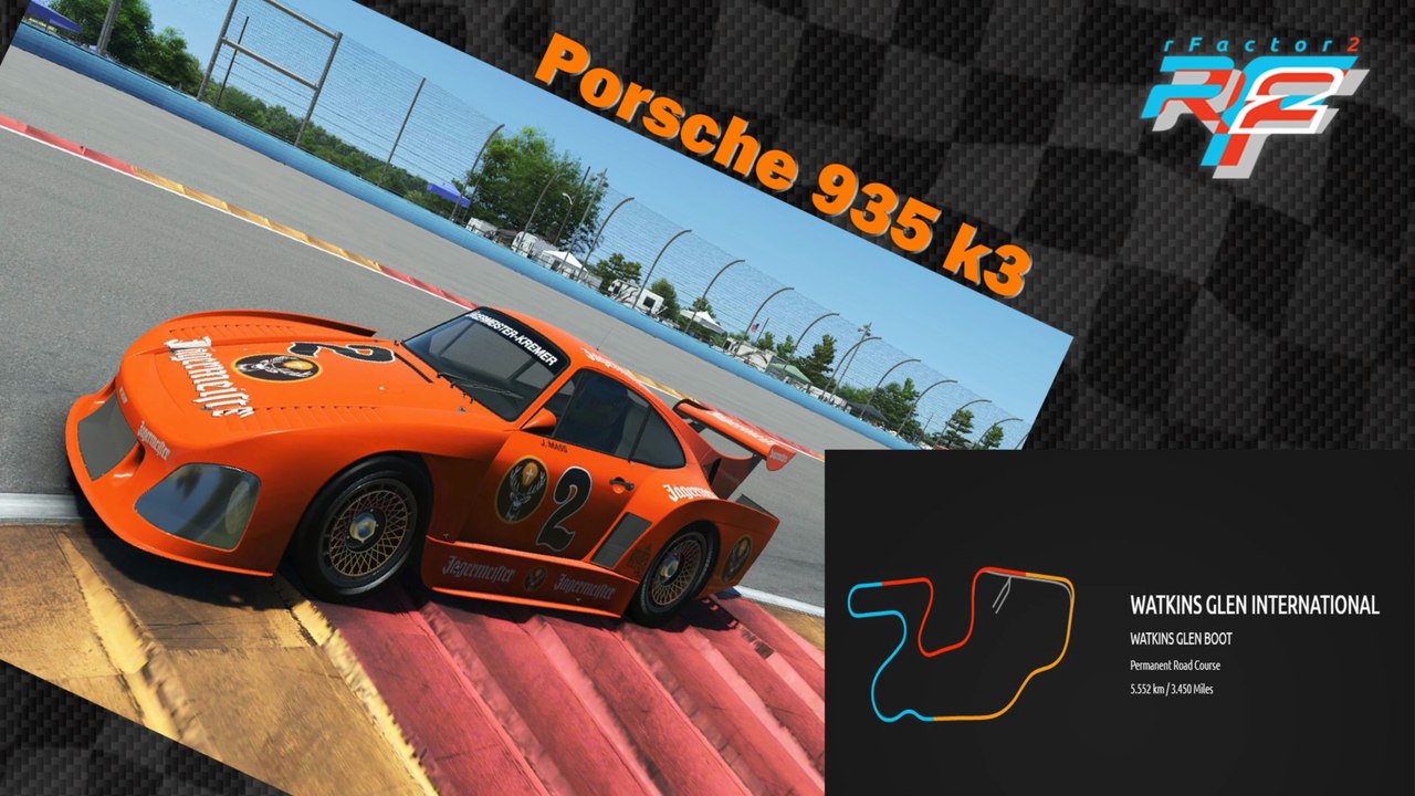 Tour de piste à Watkins Glen en Porsche 935 k3 sur Rfactor 2