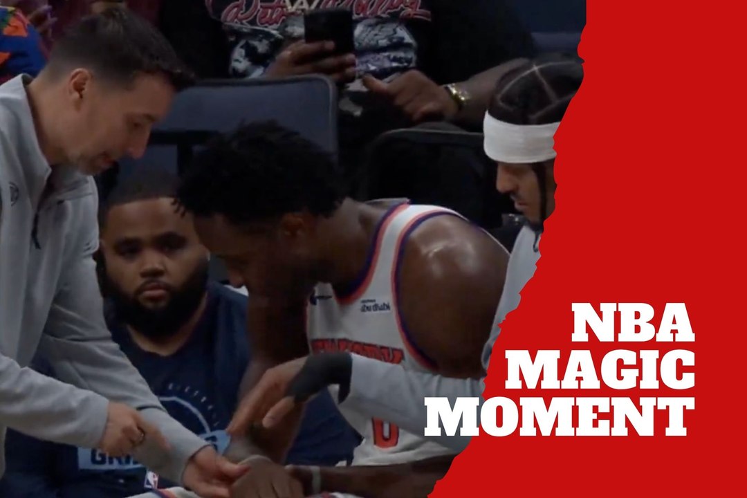 Jordan Clarkson intenta “curar” a OG Anunoby con un truco en un momento divertido