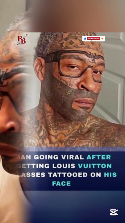 57-Year-Old Man Gets LV Glasses Tattooed on His Face 😳 | Shocking Transformation