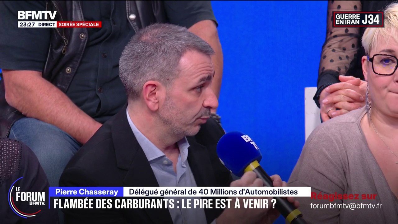 FORUM BFMTV - "Bloquer à 1,70 euros [le carburant], j'en rêve pour tout le monde, mais ce n'est pas possible", lance Pierre Chasseray, délégué général de 40 Millions d’Automobilistes à Aurélien Le Coq, député de La France Insoumise