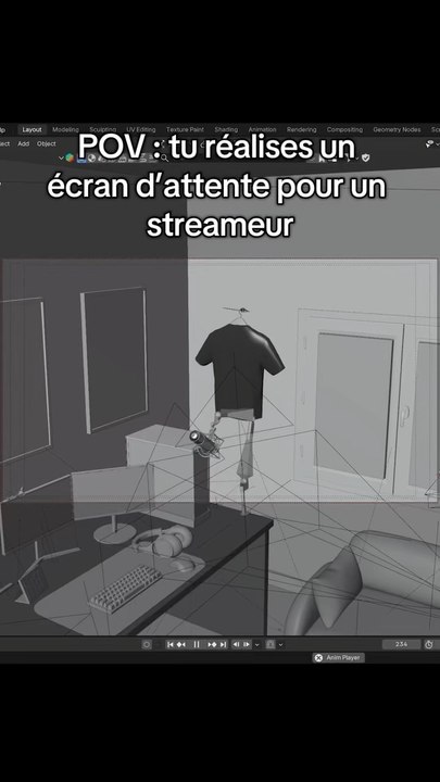 Petit ecran d’attente pour un streameur